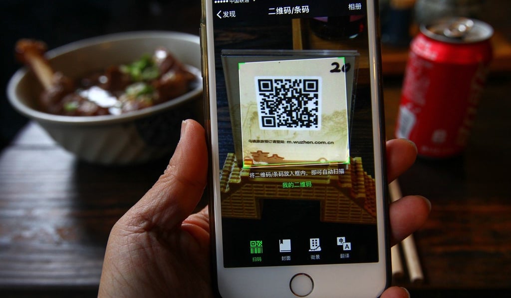 QR codes are a daily part of life for many smartphone users in mainland China who use them for everything from hiring bikes to paying for noodles. Photo: Simon Song