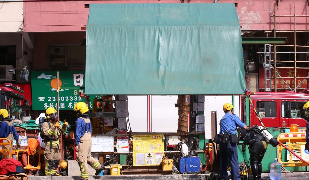 The men had been laying cables for CLP Power. Photo: David Wong