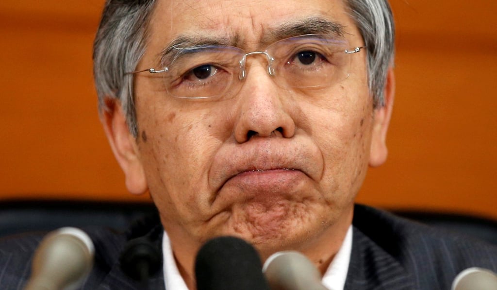 Haruhiko Kuroda, the Bank of Japan governor, at a news conference in Tokyo on June 16. Key Abe economic advisers have said the central bank needs fresh thinking. Photo: Reuters
