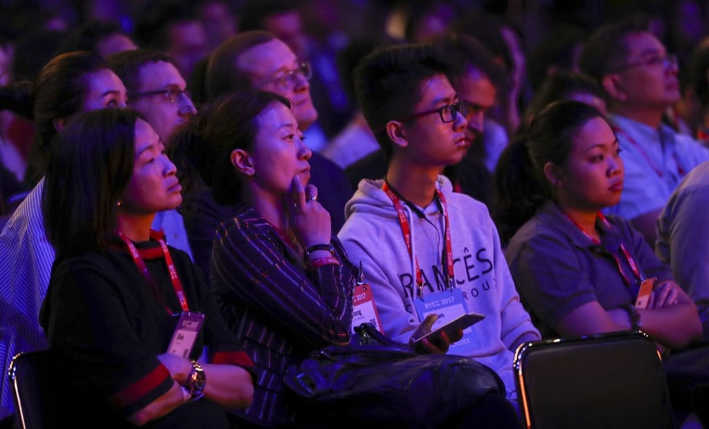 Audience on Day One of the 2017 Rise conference in Hong Kong. Photo: SCMP/ Nora Tam