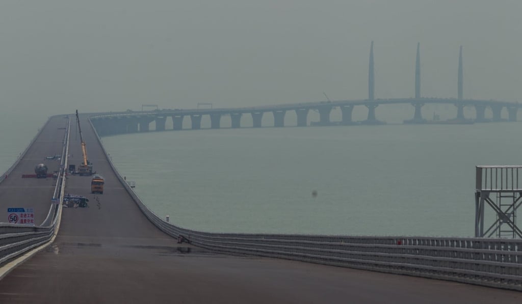 The Hong Kong section of the 35.6km bridge will cost HK$117 billion. Photo: EPA