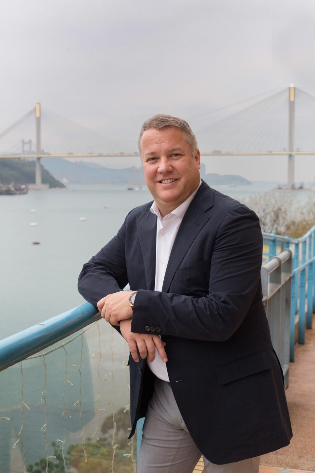 Peter Pfister’s workplace is handy for the roast goose restaurants of Sham Tseng, and for ramen in Tsuen Wan.