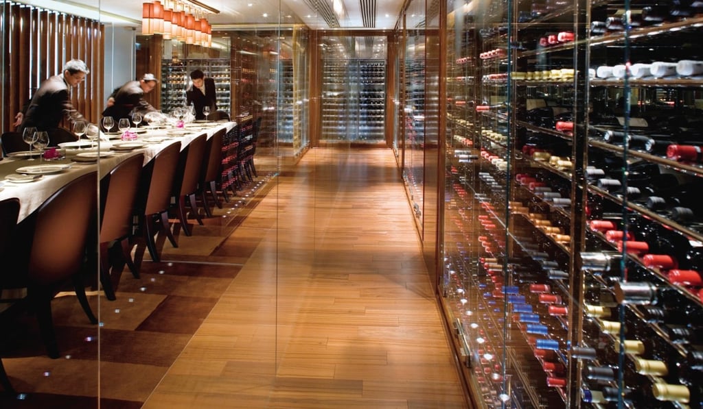 Amber’s private wine room