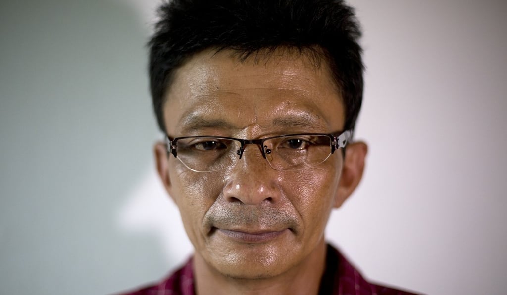 Samart Senasuk, 44, a former slave in a Thai fishing vessel, now helps other victims to overcome their trauma and get the compensation they are entitled to under Thai law. Photo: Antolin Avezuela Samart Senasuk, 44, a former slave in a Thai fishing vessel, now helps other victims to overcome their trauma and get the compensation they are entitled to under Thai law. Photo: Antolin Avezuela