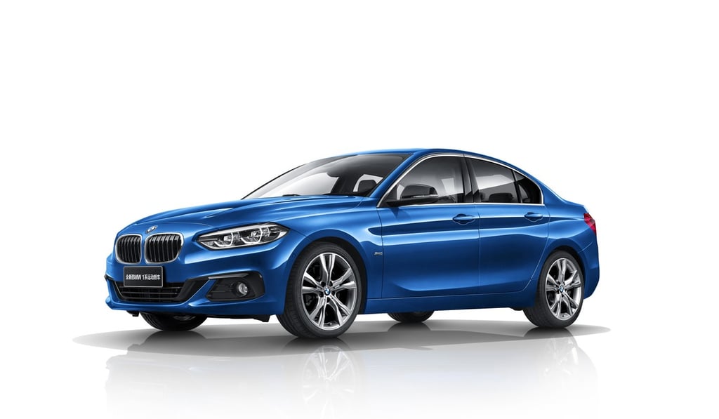 BMW’s China-only 1 Series saloon is just over 4.45 metres long, with an impressive bonnet, short overhangs and a 2.67m wheelbase. Photo: Handout