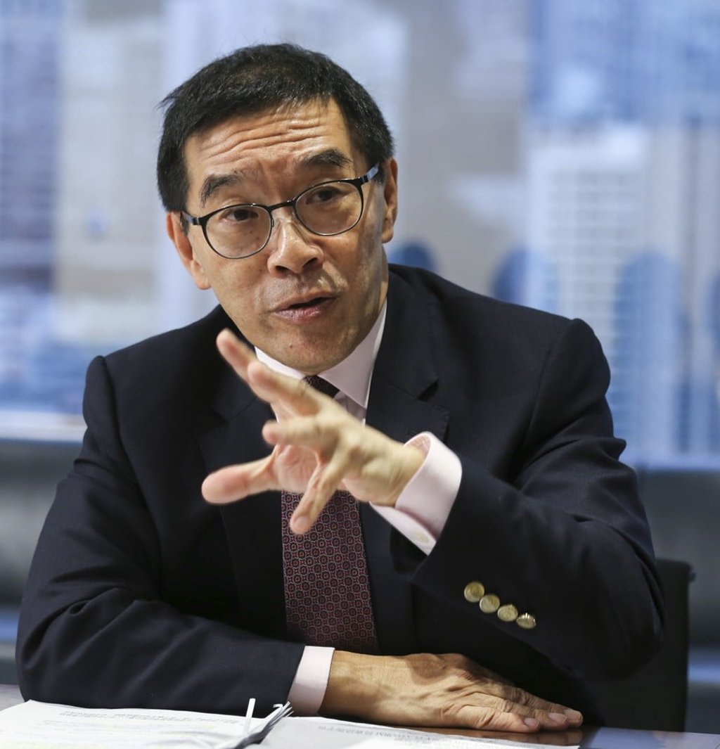 Interview with SFC (Securities and Futures Commission) Chairman, Carlson Tong Ka-shing at the Cheung Kong Center in Central. Photo: SCMP / Dickson Lee