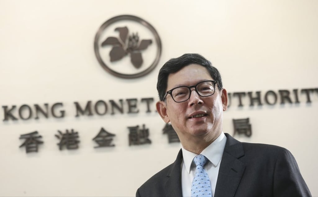 Interview with Chief Executive of the Hong Kong Monetary Authority (HKMA), Mr. Norman Chan Tak-lam at Two International Finance Centre in Central. Photo:SCMP/Dickson Lee