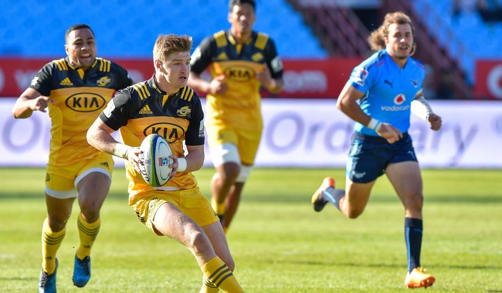 Jordie Barrett and the Hurricanes enter the Super Rugby finals in top form. Photo: AFP