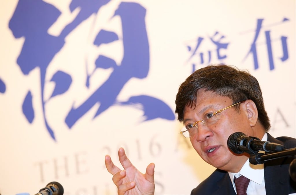 Sunac China Holdings Limited Chairman of the Board and Executive Director Sun Hongbin attends Sunac China Holdings Limited 2016 Annual Results at the JW Marriott Hotel in Admiralty.Photo: SCMP