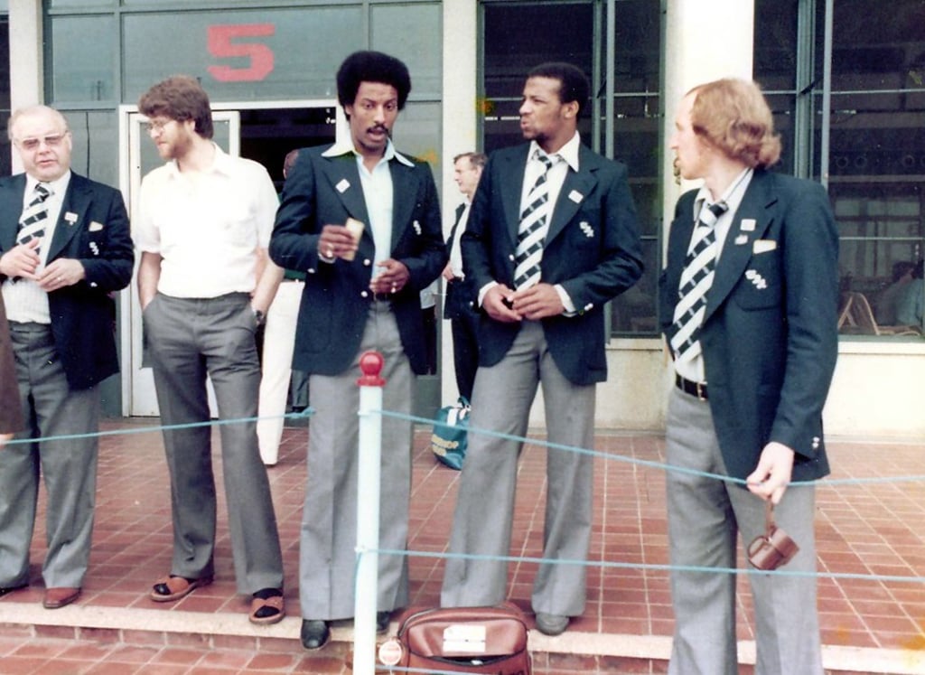 Brendon Batson, Cyrille Regis and Wayne Hughes in China.