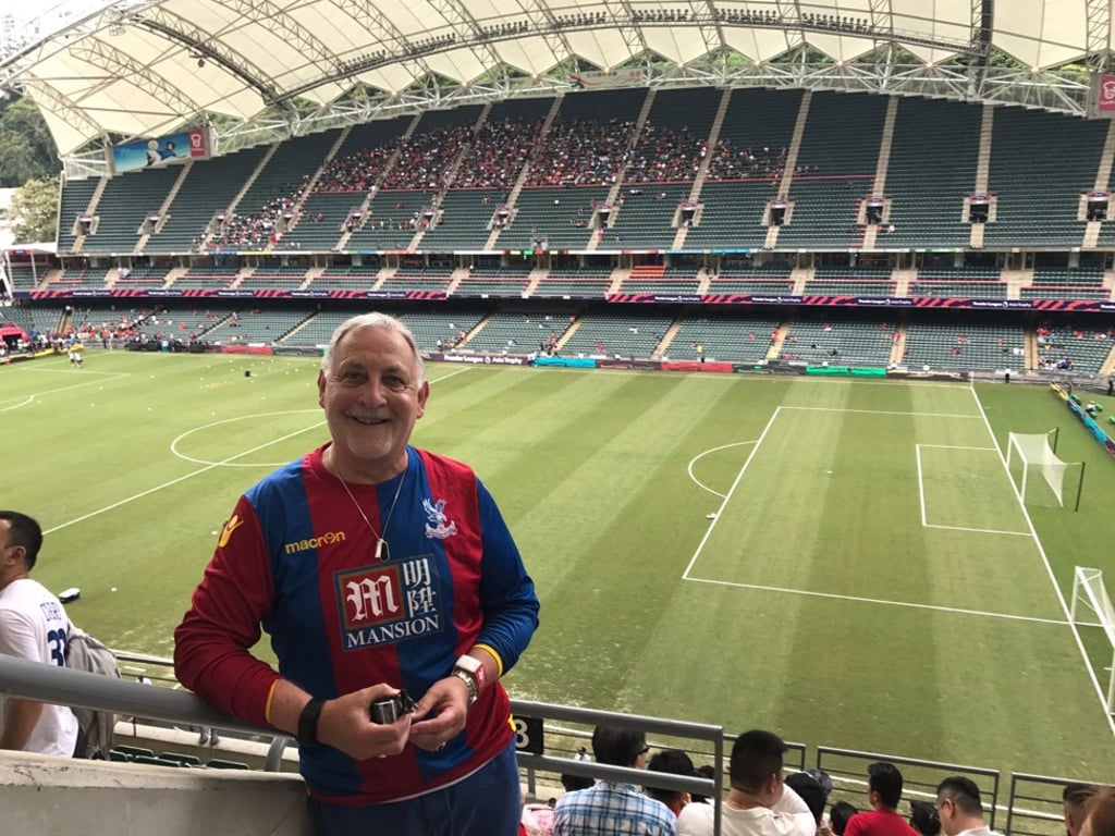 Crystal Palace fan Malcolm at the Premier League Asia Trophy.