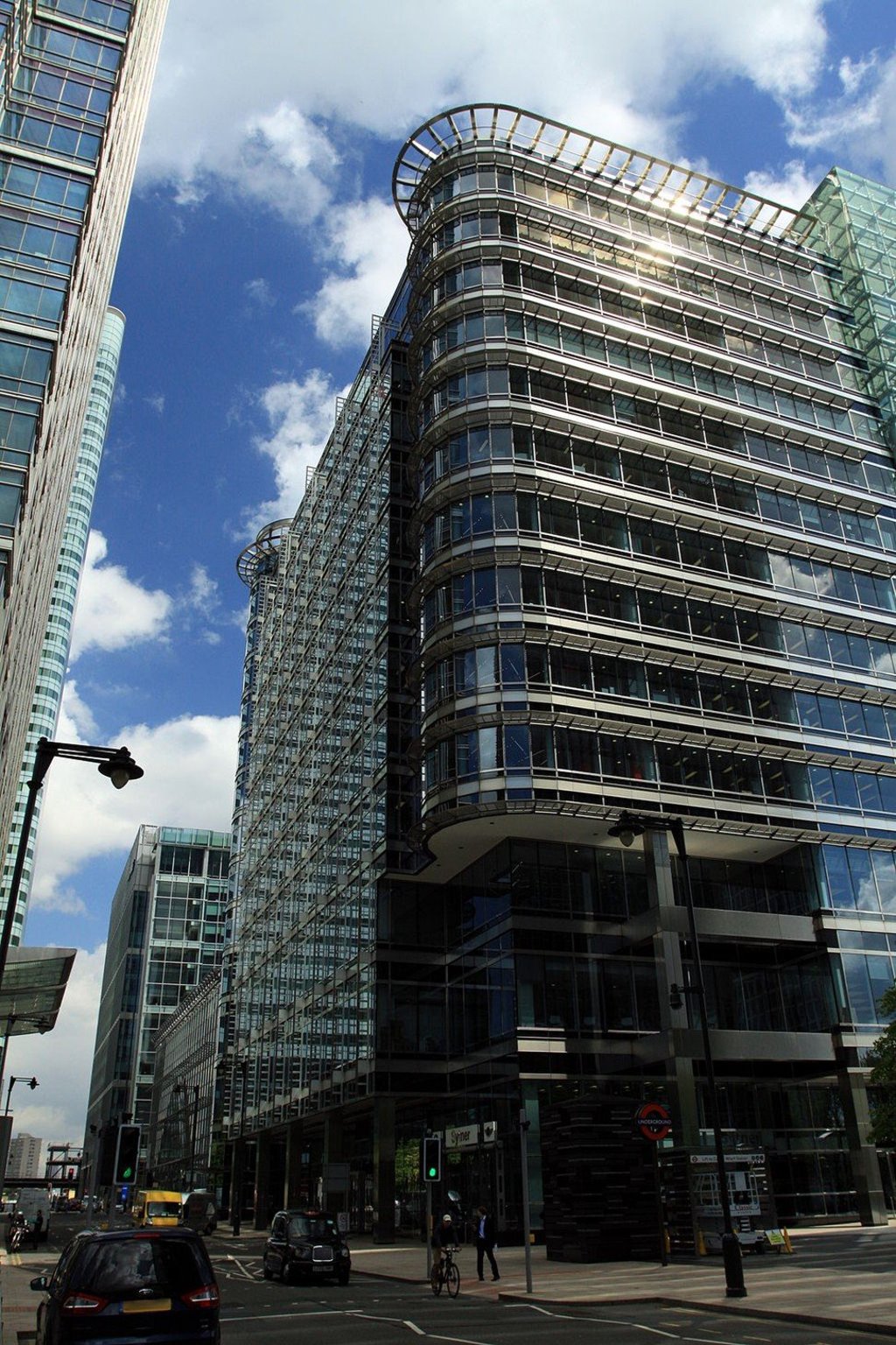 20 Canada Square from Upper Bank Street in London Borough of Tower Hamlets in London.