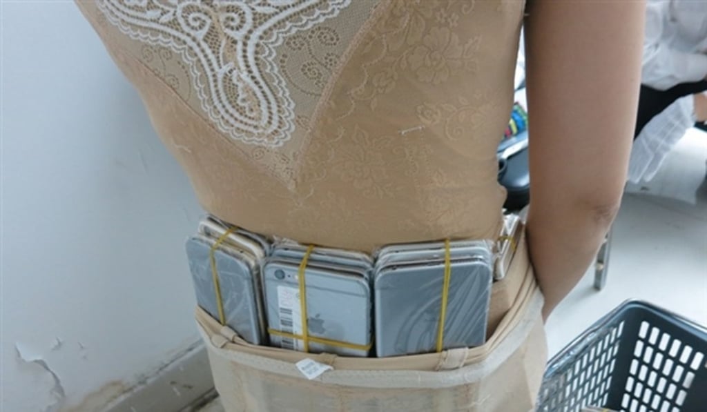 More phones concealed on the woman’s body. Photo: Handout