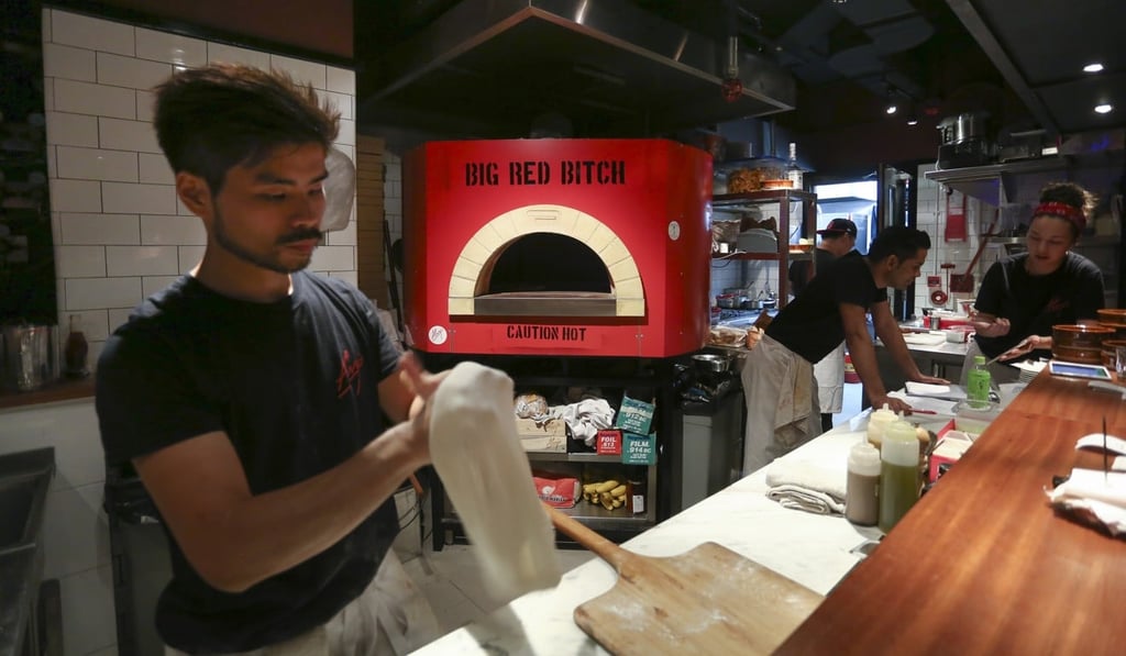 Alvy’s beloved Big Red Bitch pizza oven. Photo: Jonathan Wong