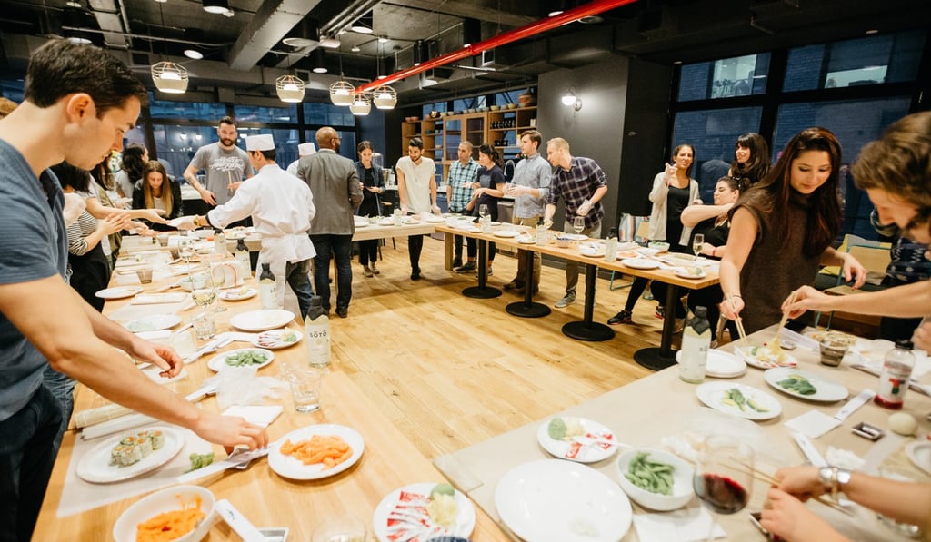 WeLive residents have a unit to themselves while sharing communal areas such as the kitchen and laundry.