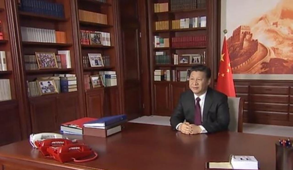 Chinese President Xi Jinping with the “red phone” system. Photo: Handout