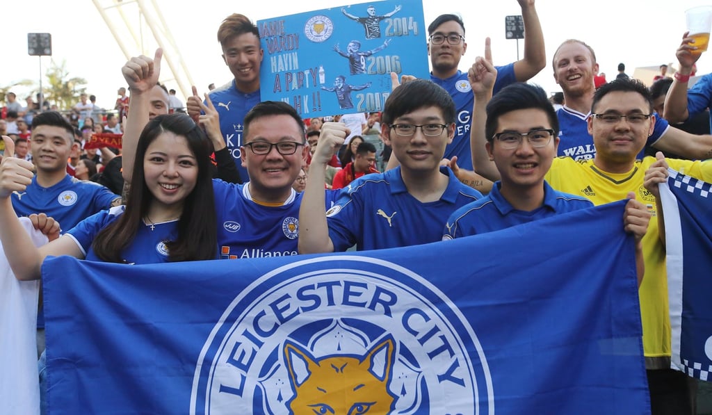 Leicester City fans at the game.