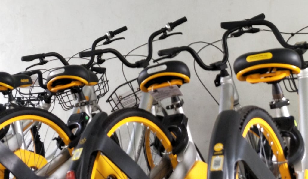 Some in Singapore complain the that shared, free-standing bikes are an eyesore on city sidewalks. Photo: Handout Some in Singapore complain the that shared, free-standing bikes are an eyesore on city sidewalks. Photo: Handout