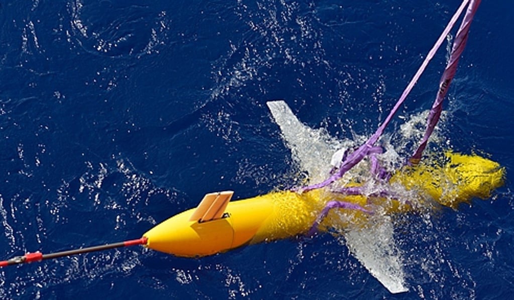 A government research vessel reportedly dropped a dozen underwater gliders at an unspecified location in the South China Sea earlier this month. Photo: Handout.