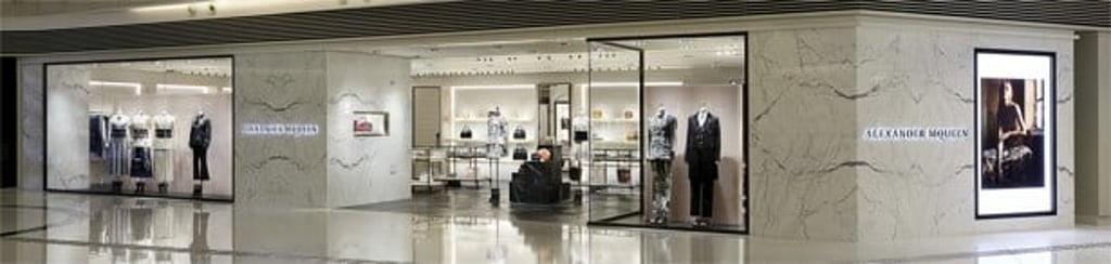 Alexander McQueen's new store at Elements Mall in Hong Kong.