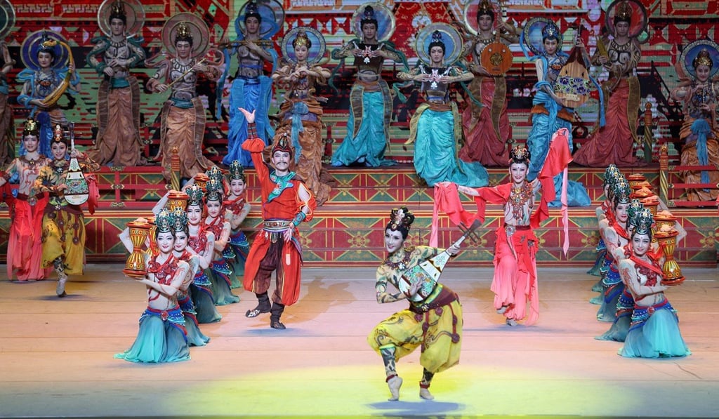 Dancers perform in a variety programme titled “Millennial Road” for the Belt and Road Forum, in Beijing on May 14. Photo: Xinhua