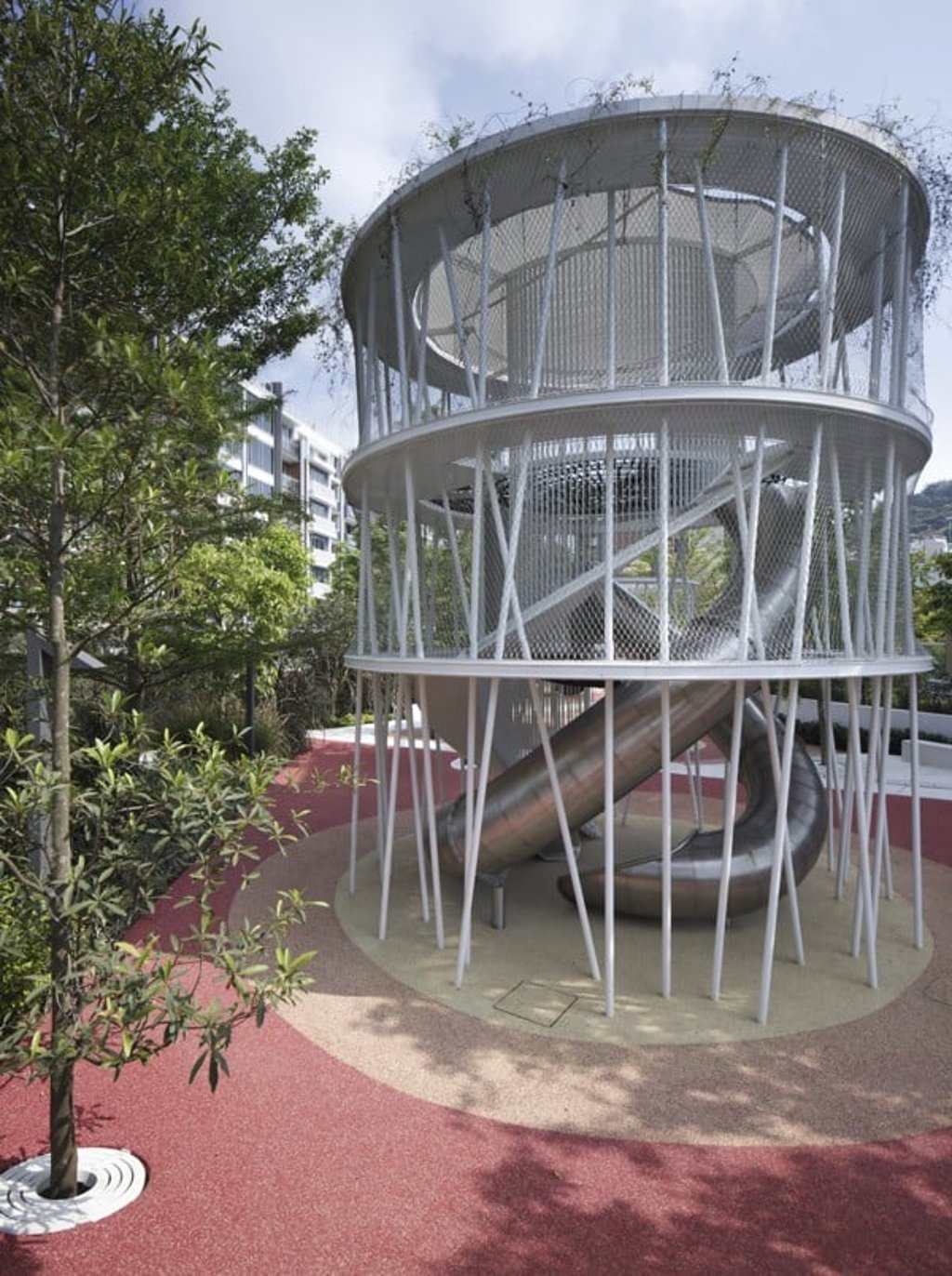 At Mount Pavilia, Sai Kung, children have access to a 17,000 sq ft playing space designed by avant-garde Amsterdam studio Carve.