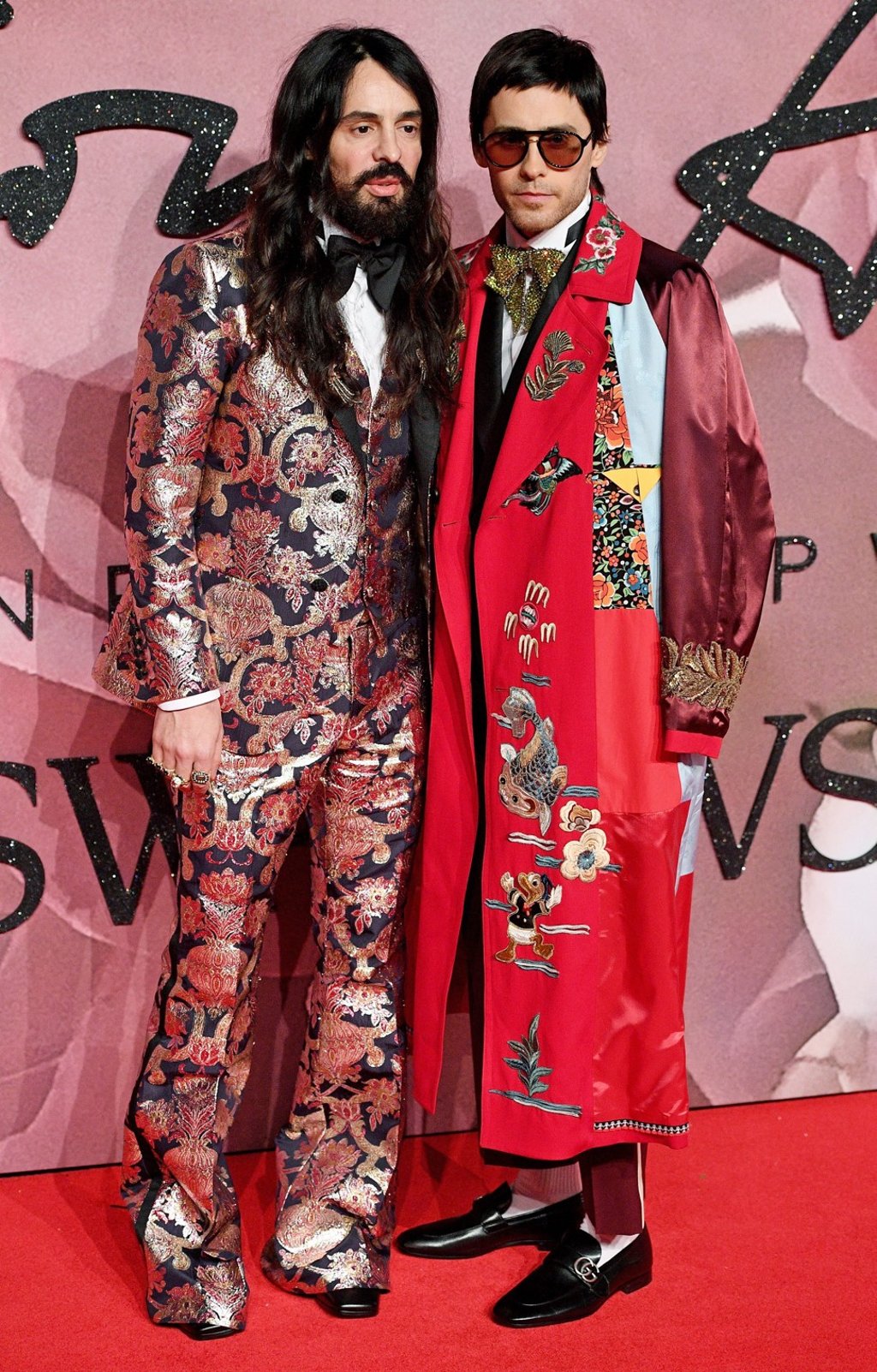 Alessandro Michele and Jared Leto at the 2016 Fashion Awards. Photo: EPA