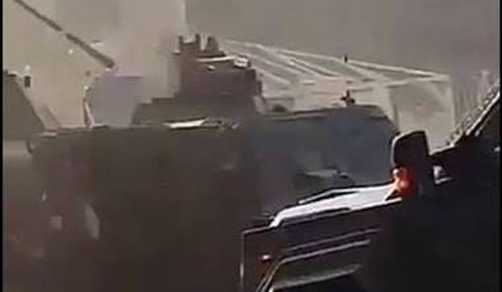 Video and photos allegedly shot in Saudi Arabia’s Eastern province show Canadian-made Gurkha armoured vehicles being deployed by the kingdom’s forces against Shia militants. Photo: Twitter