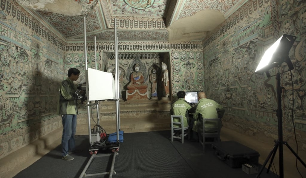 Digitalisation work in Cave No. 85 at the Mogao Caves. Photo: Dunhuang Research Academy