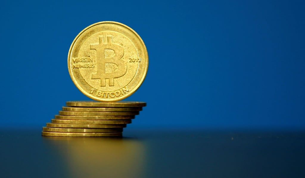 Bitcoin (virtual currency) coins are seen in an illustration picture taken at La Maison du Bitcoin in Paris. Photo: Reuters