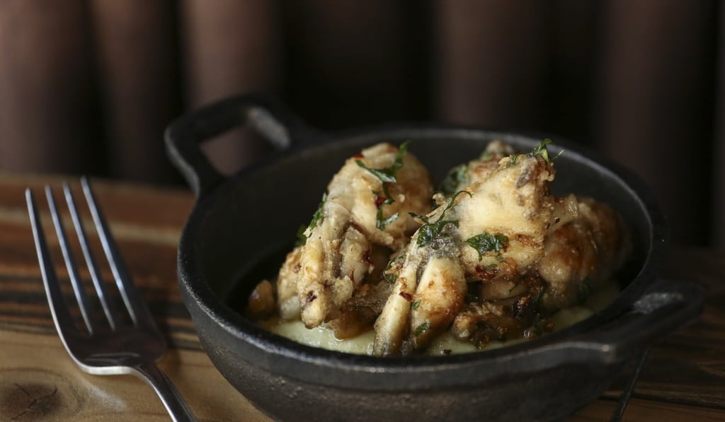 Pan-fried brown butter frog legs from Hollywood 49. Photo: Jonathan Wong