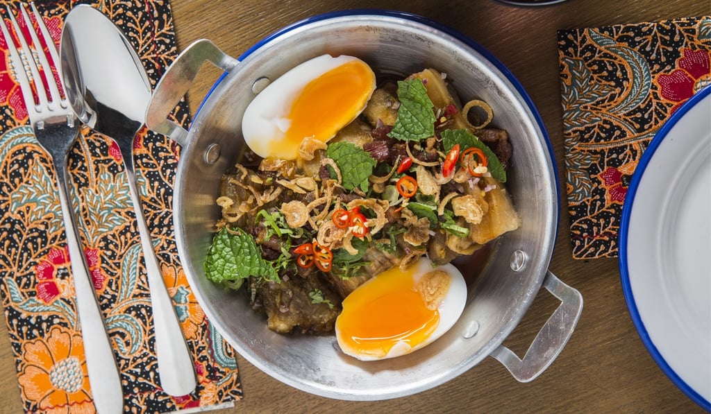 Eggplant salad with duck egg at Soul Food Thai.