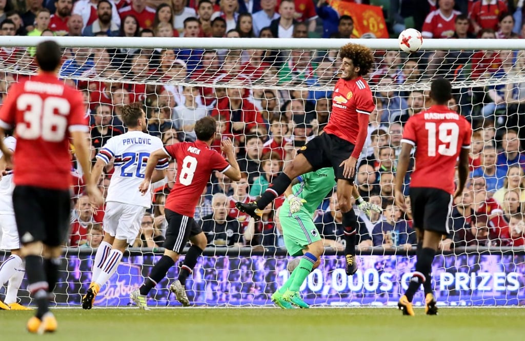 Manchester United’s Belgian midfielder Marouane Fellaini misses a chance to score. Photo: AFP Manchester United’s Belgian midfielder Marouane Fellaini misses a chance to score. Photo: AFP