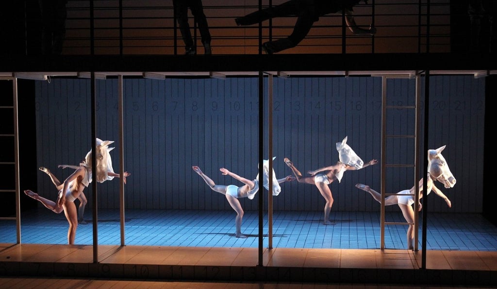 Laterna magika is known for its atmospheric, almost magical use of black light, film projection and live action.