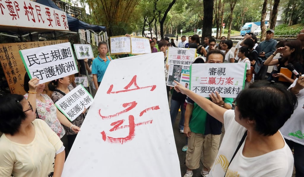 Wang Chau villagers are up in arms about land development plans. Photo: Edward Wong