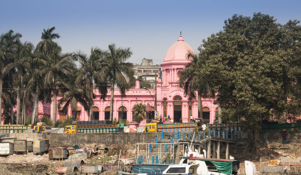 The pink palace of Ashan Manjil seen from the river in Sadarghat, the old centre of Dhaka in Bangladesh. Bangladesh is considered to be one of the world’s most corrupt nations. Handout photo