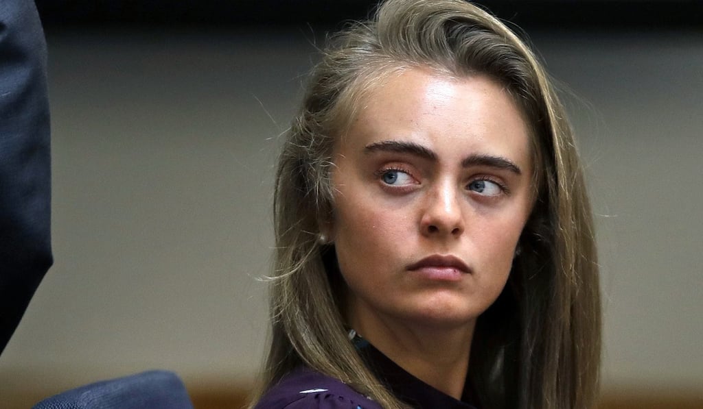 Michelle Carter listens to testimony at Taunton District Court in Taunton, Massachusetts. Photo: AP