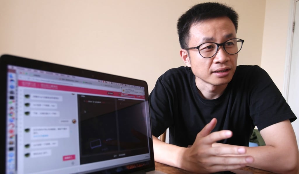 Chen Bin, founder of Coding Garden, talks about how his company teaches kids to write computer programmes via online classes in Beijing. Photo: Simon Song