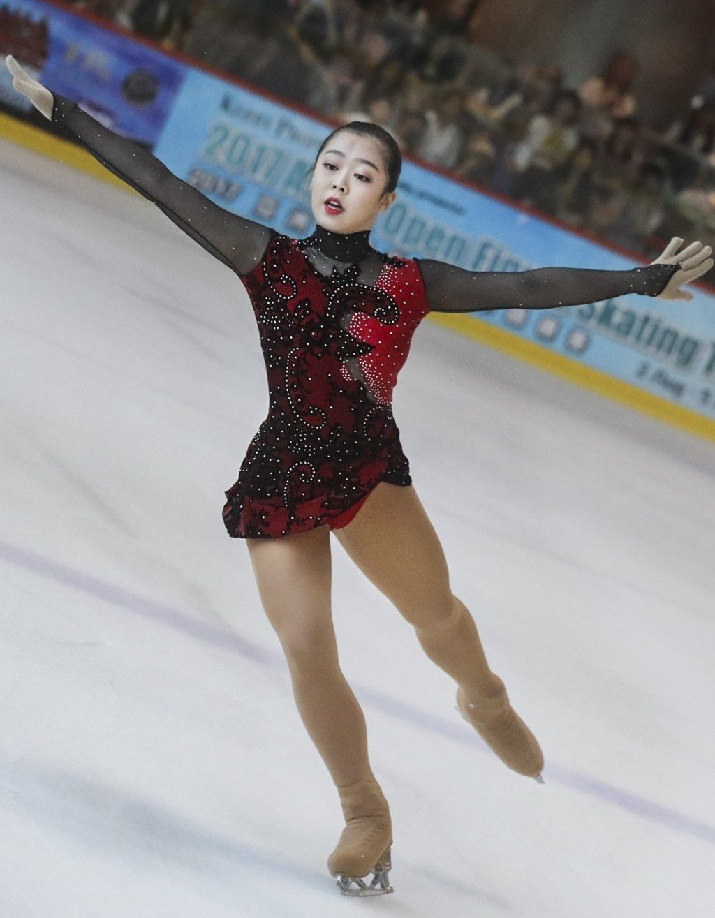Hong Kong’s Joanna performs her routine at the Asian Open. Photo: Edward Wong