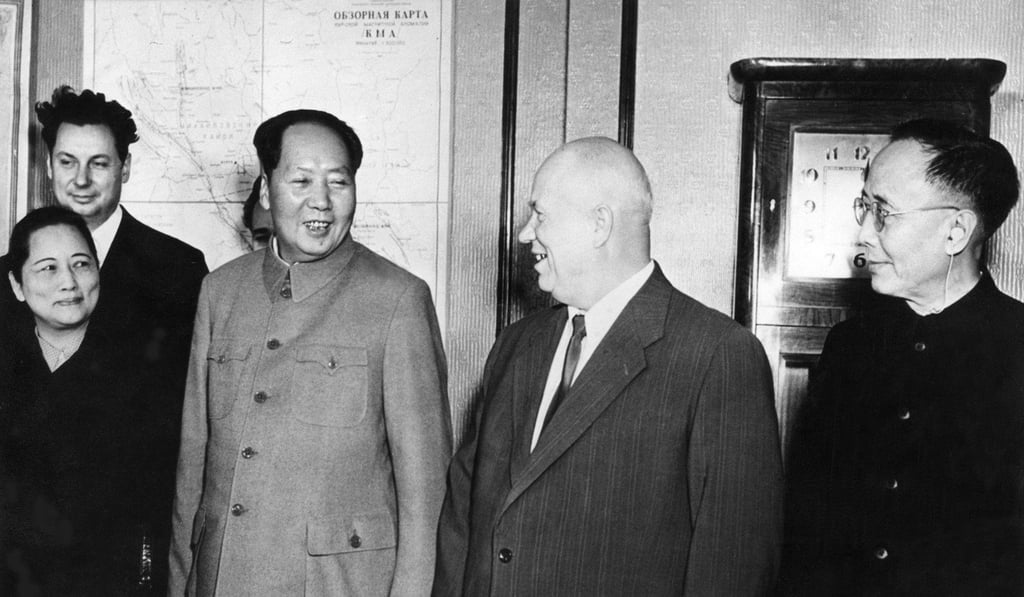 Mao Zedong meets Nikita Khrushchev in 1955. Photo: AFP Mao Zedong meets Nikita Khrushchev in 1955. Photo: AFP