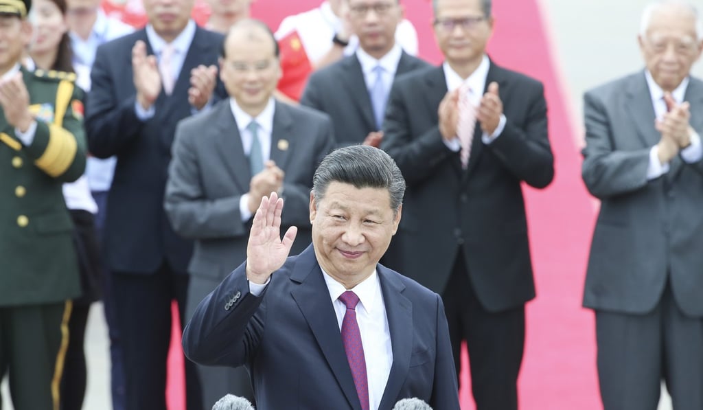Chinese President Xi Jinping arrives in Hong Kong for the 20th anniversary of the city’s return to Chinese rule. Photo: K. Y. Cheng
