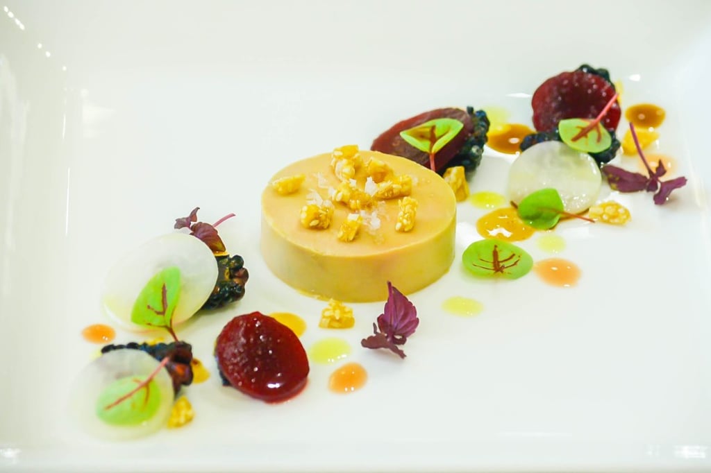 Autumn foie gras on Skye's first anniversary menu by Lee Adams and Gary Rhodes