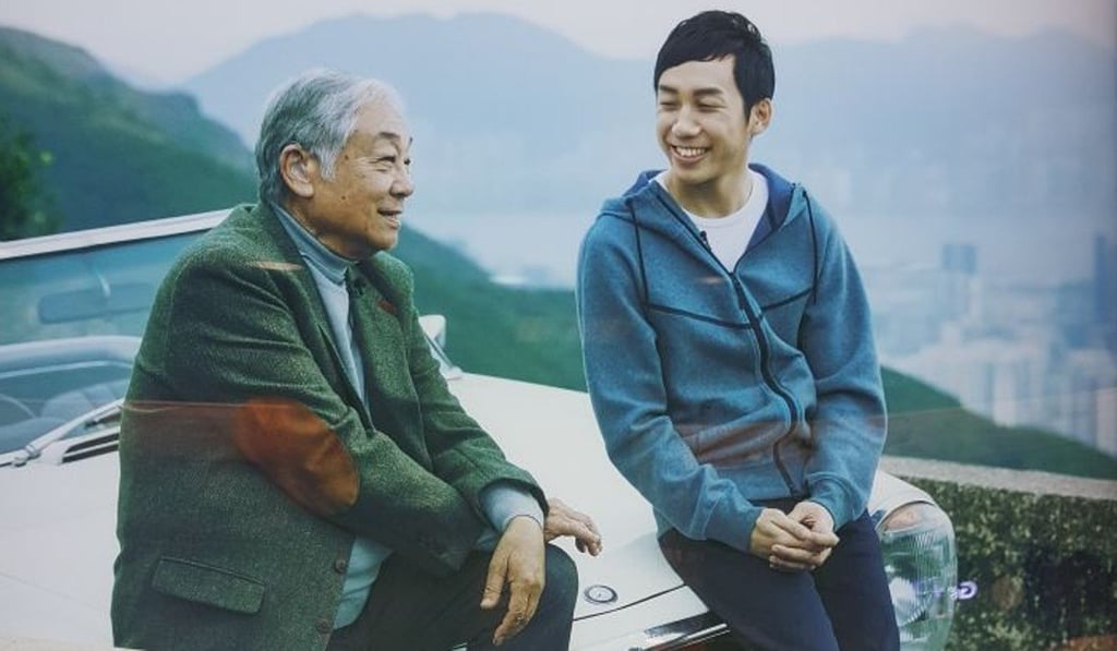 Tso with veteran Hong Kong actor Kenneth Tsang Kwong in a Hong Kong commercial. Photo: Handout