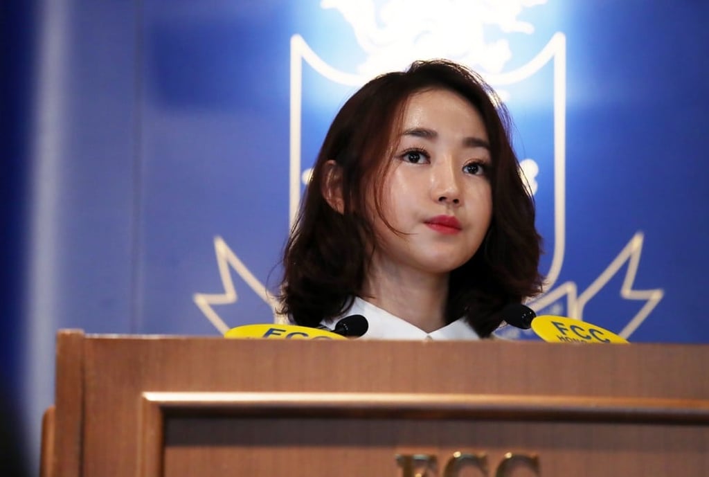 Park Yeon-mi details how brainwashing works in North Korea. Photo: Nora Tam