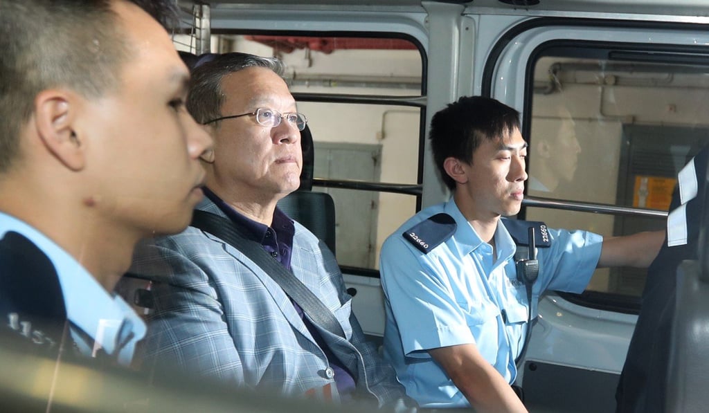 Barry Cheung escorted by police arrives Eastern Court in Sai Wan Ho. Photo: Edward Wong