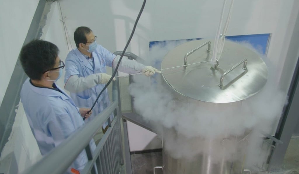 Zhan’s body is stored in a 2,000-litre tank of liquid nitrogen at a temperature of minus 196 degrees Celsius. Photo: Handout