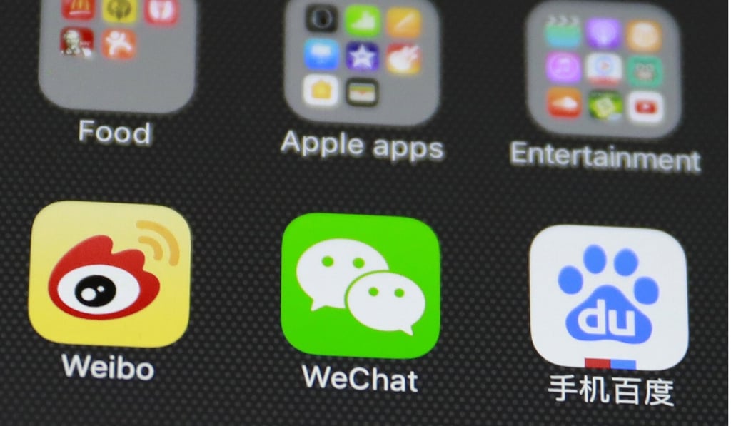 Tencent’s massively popular WeChat is among a group of social media platforms now being investigated on suspicion of violating China’s new cybersecurity law. Photo: EPA Tencent’s massively popular WeChat is among a group of social media platforms now being investigated on suspicion of violating China’s new cybersecurity law. Photo: EPA