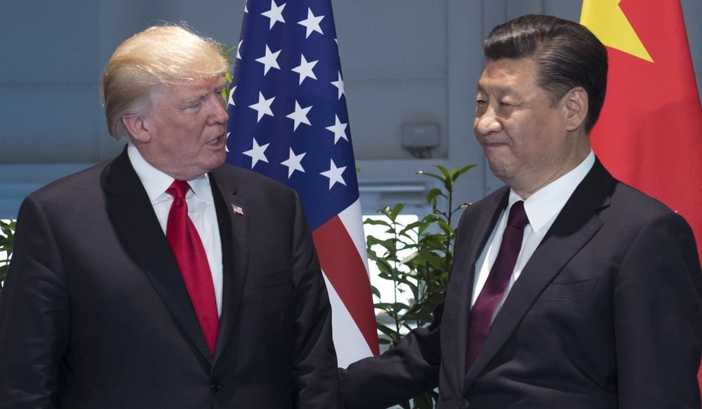 US President Donald Trump, left, and China's President Xi Jinping arrive for a meeting on the sidelines of the G-20 Summit in Hamburg, Germany in July. Photo: AP US President Donald Trump, left, and China's President Xi Jinping arrive for a meeting on the sidelines of the G-20 Summit in Hamburg, Germany in July. Photo: AP