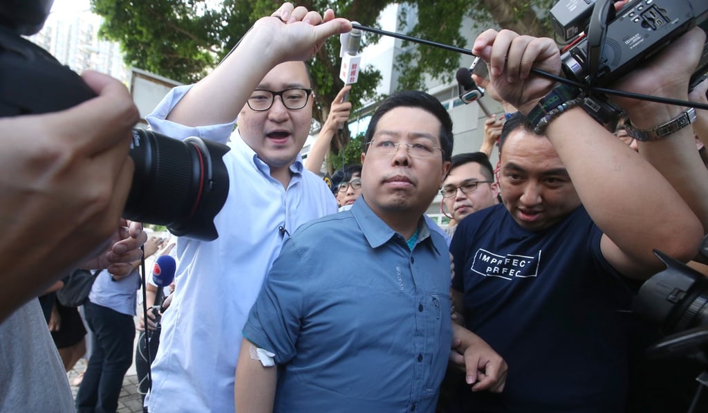 Lam leaves Kowloon City Court on Thursday. Photo: K.Y. Cheng