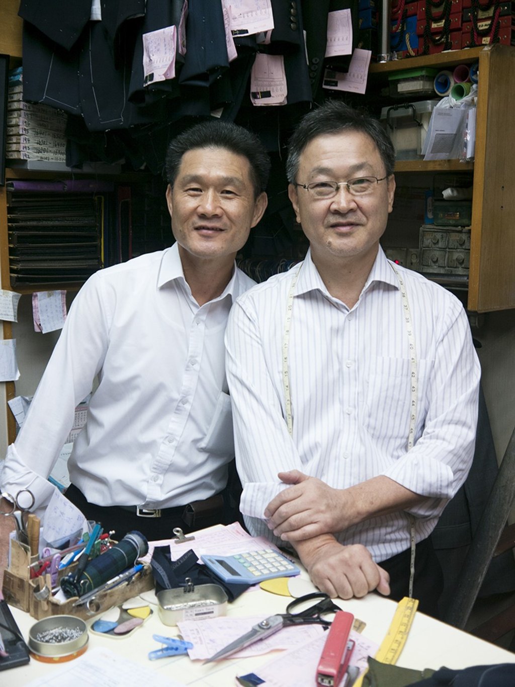 Johnny Yuen Pong-fei (left) and his brother Bonny Yuen Pong-koon at their shop in Central. Photo: Stuart Heaver